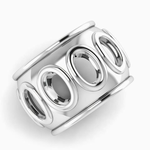 Sterling Silver Astor Napkin Rings by Krysaliis - Set of 2