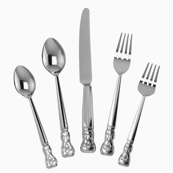 Le Nouveau 5-piece Silver Plated Flatware Set by Krysaliis
