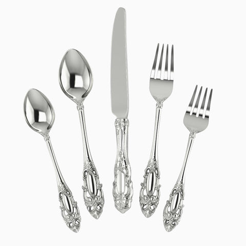 Victorian 5-piece Silver Plated Flatware Set by Krysaliis