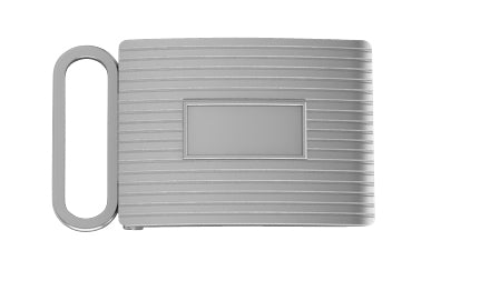 Krysaliis Sterling Silver Engine Turned Engravable Belt Buckle- Large