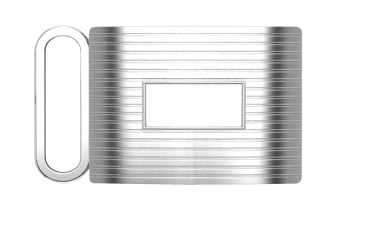 Krysaliis Sterling Silver Engine Turned Engravable Belt Buckle- Large