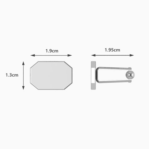 Soft Curve Sterling Silver Cufflinks by Krysaliis