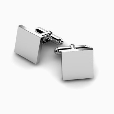 Classic Square Sterling Silver Cufflinks by Krysaliis