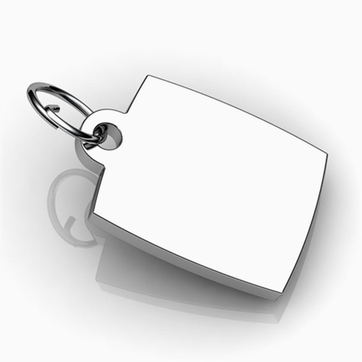 Silver Rectangular Keychain Rectangle Sterling Silver Keychain | Krysaliis