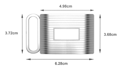 Krysaliis Sterling Silver Engine Turned Engravable Belt Buckle- Large